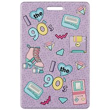 Чехол для карточек I love the 90s (фиолетовый паттерн)