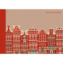 Альбом для рисования «Красочный город» Unnika А4, 40 листов, склейка
