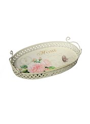 Поднос Уютный дом (только декор. использование) (34,5х21,5х4) металл (МЛ-06S-home)