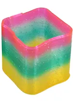 Игра, Головоломка, Пружинка квадрат с блестками 6см 12-01561-Q818