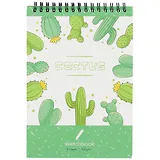 Скетчбук А5 30л "Кактусомания" 160г/м2, тв. обложка, спираль