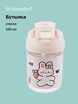 Бутылка Kawaii Мишка/Зайчик (стекло) (420мл)