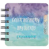 Записная книжка 90*90 55л лин. "Colour book" карт.обл., вырубка, спираль, инд.уп., ассорти