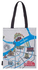 Сумка-шоппер СПб Карта Петербурга (текстиль) (40х32) (СК2025-298)