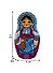 Магнит смола Матрешка мозаика большой 11см (02-2-34AS-G) - 1
