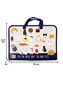 Папка для тетрадей А4 Cats life 34*24,5*3см пластик, молния, текст.ручки, расширение - 1