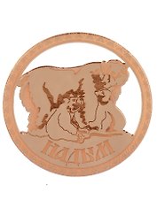 ГС Магнит Надым Белые медведи зеркальный золото (акрил) (7,5 см)