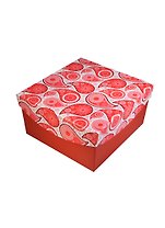 Коробка подарочная "Красные огурцы" 19*19*10см, картон, Вейксинг