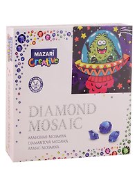 Алмазная мозаика MAZARI Веселые приключения, 20х20 см, 1 дизайн, частичная выкладка,  картонная упаковка.