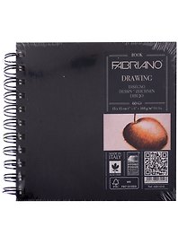 Блокнот для зарисовок 15*15см 60л "Drawingbook" спираль, 160г/м2, Fabriano 