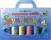 Краски, по стеклу, Аква-колор, Волшебные, Прилипала, 5+1 цвет, 300 мл