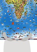 Карта мира для детей А0 (в новых границах) - 1