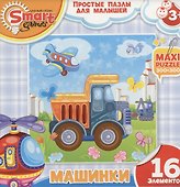 Контурные Пазлы (52054) Машинки Грузовик (16эл) (коробка) - 0