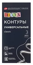 Контуры акриловые 03цв "Decola" 18мл, универсальные, к/к, ЗХК