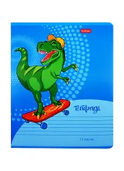 Тетрадь в клетку Hatber, "Мой друг Дино", 12 листов, в ассортименте