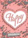 Смэшбук «Happy» с наклейками, 160 страниц, А5