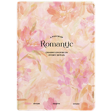 Ежедневник недат. А5 160л "Romantic" розовый, иск.кожа, интегр.переплет, тисн.фольгой, карман, 2 ляссе, скругл.углы