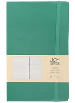 Книга для записей А5 96л лин. "Joy Book. Альпийский луг" иск.кожа, тонир.блок, скругл.углы, ляссе, резинка, карман на задн.форзаце