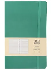 Книга для записей А5 96л лин. "Joy Book. Альпийский луг" иск.кожа, тонир.блок, скругл.углы, ляссе, резинка, карман на задн.форзаце