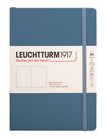 Книга для записей A5, 125 листов, нелинованная "Rising Colours", твердая обложка, цвет, цвет синий камень, Leuchtturm1917