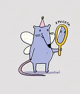 Тетрадь 100л кл. "Крысуня" на кольцах, пласт.обл., полноцв.печать