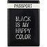 Обложка для паспорта Black is my happy color (ПВХ бокс) (ОП2021-281) - 0