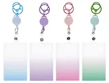 Бейдж "Soft gradient", рулетка, пластик, ассорти