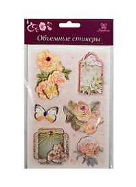3D Стикеры объемные для декупажа Цветы (DJS-602B) (Рукоделие) (3+) (упаковка)