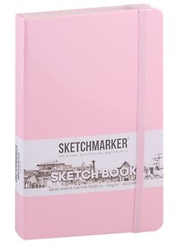 Скетчбук 13*21, 80 листов "Sketchmarker" розовый, 140г/м2, слоновая кость