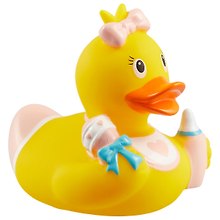 Игрушка для ванной, уточка резиновая FUNNY DUCKS "Уточка ребенок девочка" (1848)
