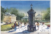 Открытка "Коломна. Шевлягинская бассейка"
