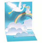 3D открытка Аист (Stork) (мини) (TR109)