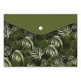 Папка для документов, Феникс+, ЛИСТЬЯ А5, 24*17см, 1 отделение, пластик, кнопка, УФ-печать