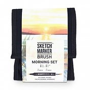 Набор маркеров SKETCHMARKER BRUSH Morning Set 12шт утро + сумка органайзер