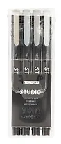 Маркеры для скетчинга 04цв "STUDIO. Shadows" двухсторонние, ПВХ-подвес, Listoff