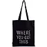 Сумка-шоппер Where you got this черная, текстиль 40см.*35см. - 0
