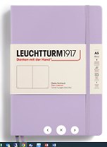 Книга для записей A5, 125 листов, нелинованная "Smooth Colours", твердая обложка, цвет сиреневая, Leuchtturm1917