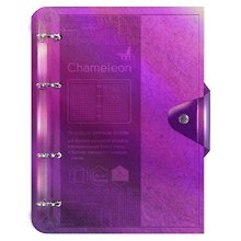 Тетрадь на кольцах «Chameleon. Фиолетовый» 120 листов в клетку, А5, сменный блок - Unnika