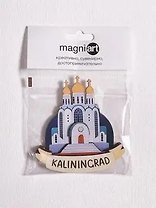 Магнит 3D из дерева Храм (Калининград) (3D034)
