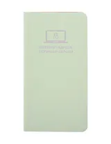 Записная книжка А7+ 56л лин. "Наппа" зеленый, кожзам, мягк.переплет, тиснен.фольгой, закругл.углы, ляссе, инд.уп
