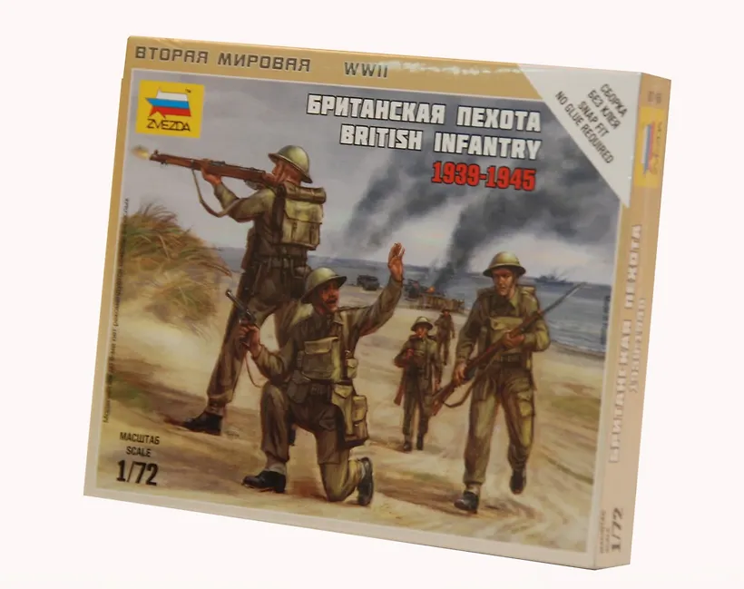 Сборная модель ЗВЕЗДА, Британская пехота 1939-1945 1/72 6166