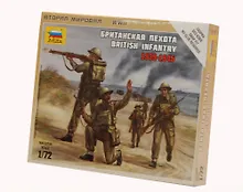 Сборная модель ЗВЕЗДА, Британская пехота 1939-1945 1/72 6166