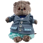 Мягкая игрушка Басик в голубом пиджаке (19 см)