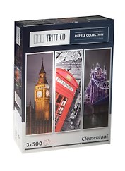 Пазл Clementoni Trittico 3х500 эл. Легенды Лондона 39306