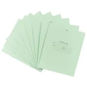 Тетради в узкую линейку Hatber, 12 листов, зеленые, 10 штук