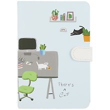 Книга для записей «Котики There Is a Cat», А5, 128 листов, с магнитной застежкой