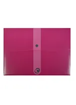 Папка-конверт А4 на кнопке, пластик 0,18мм, бордовый, Herlitz