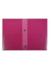 Папка-конверт А4 на кнопке, пластик 0,18мм, бордовый, Herlitz