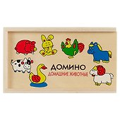 Домино «Домашние животные» деревянное, 28 фишек, в ассортименте - 1