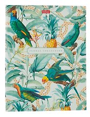 Папка-обложка для тетради со сменными блоками «Floral collection», 2 кольца, А5, глянцевая ламинированная - Hatber